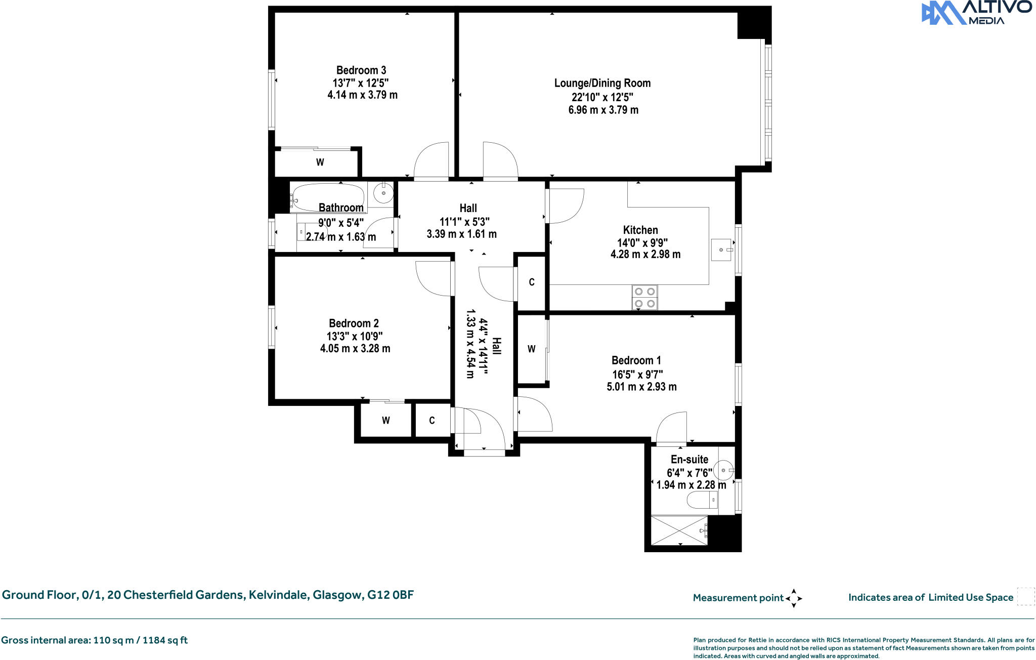 Chesterfield Gardens, Kelvinside, Glasgow floorplan