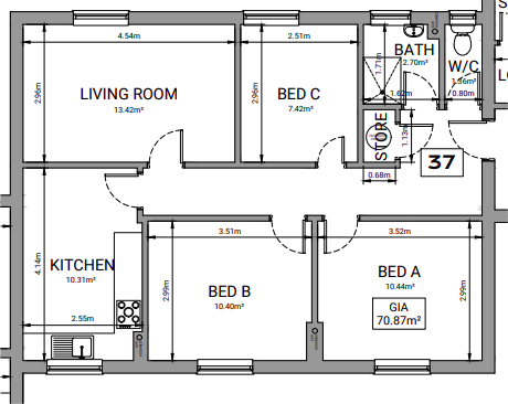 Pearson Square Doctor's Block floorplan