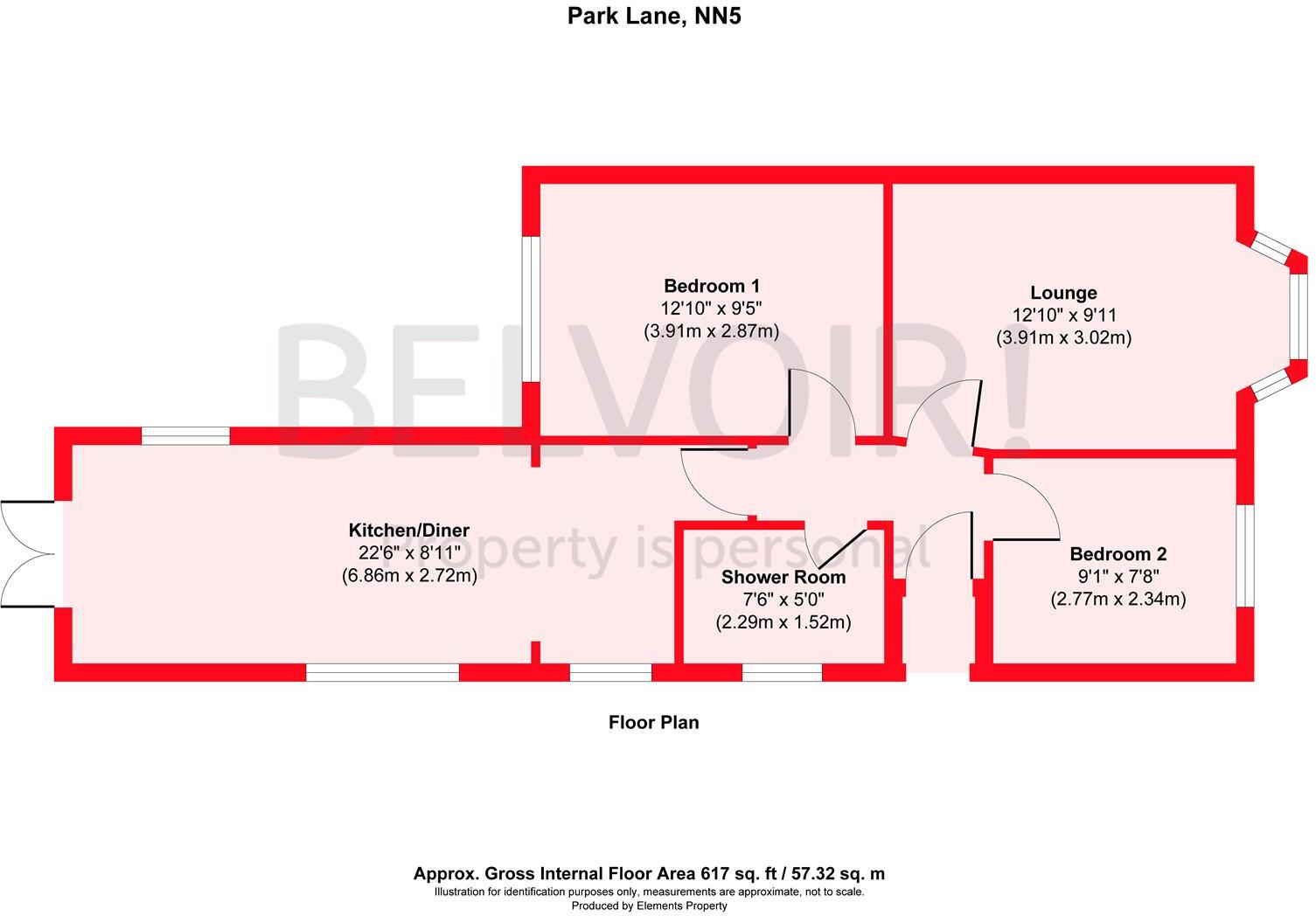 Park Lane, Duston floorplan