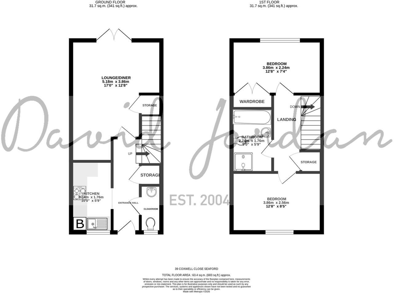 Coxwell Close, Seaford floorplan