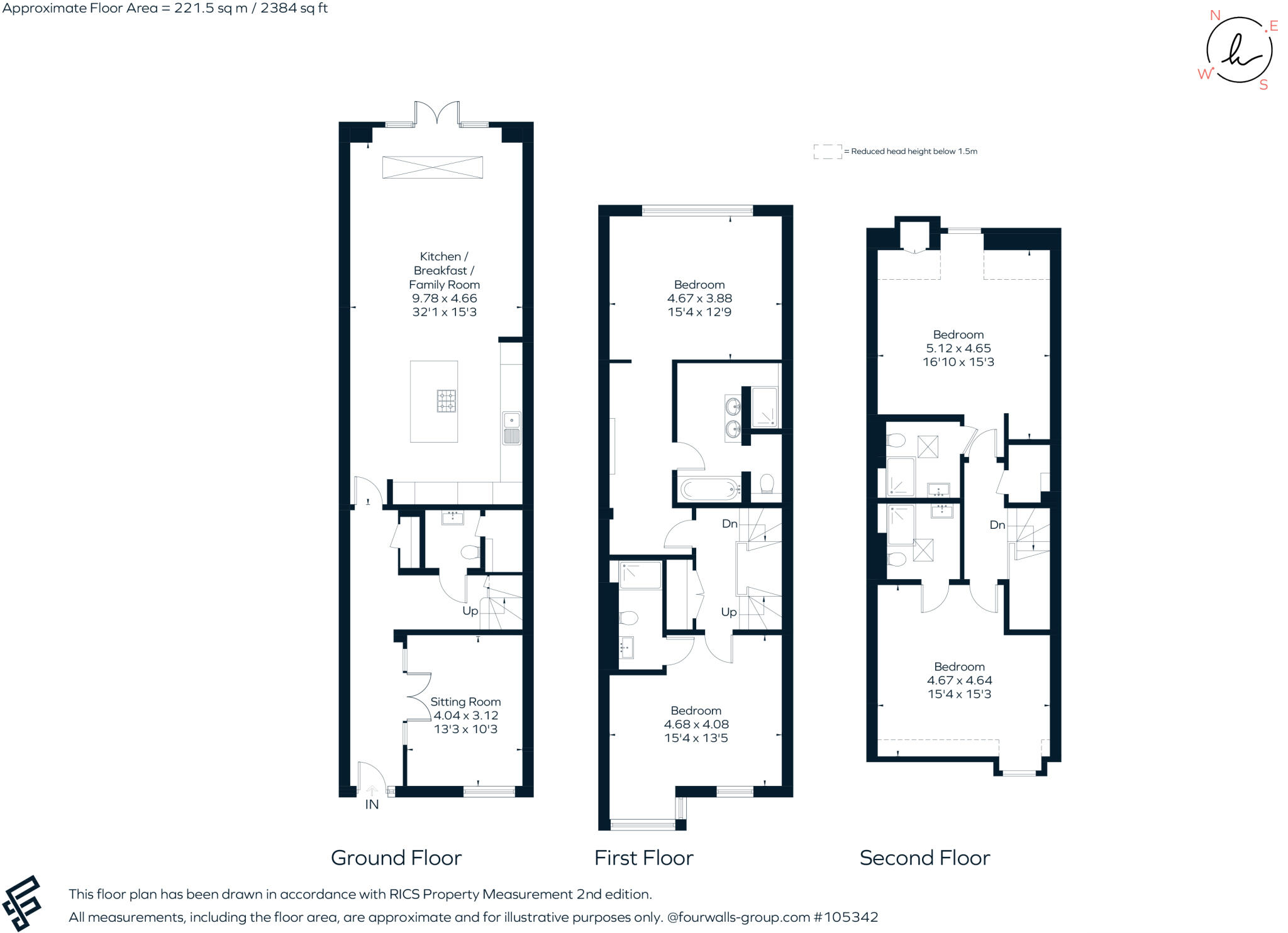 No. 3 Ronmar Place, Oxshott, KT22 floorplan