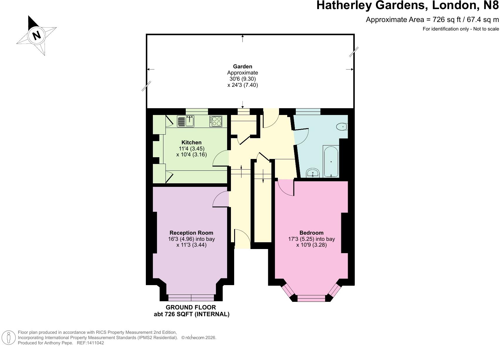 Hatherley Gardens, London, N8 floorplan