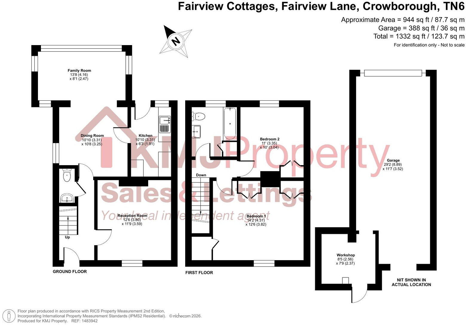 Fairview Lane, Crowborough, TN6 1BT floorplan