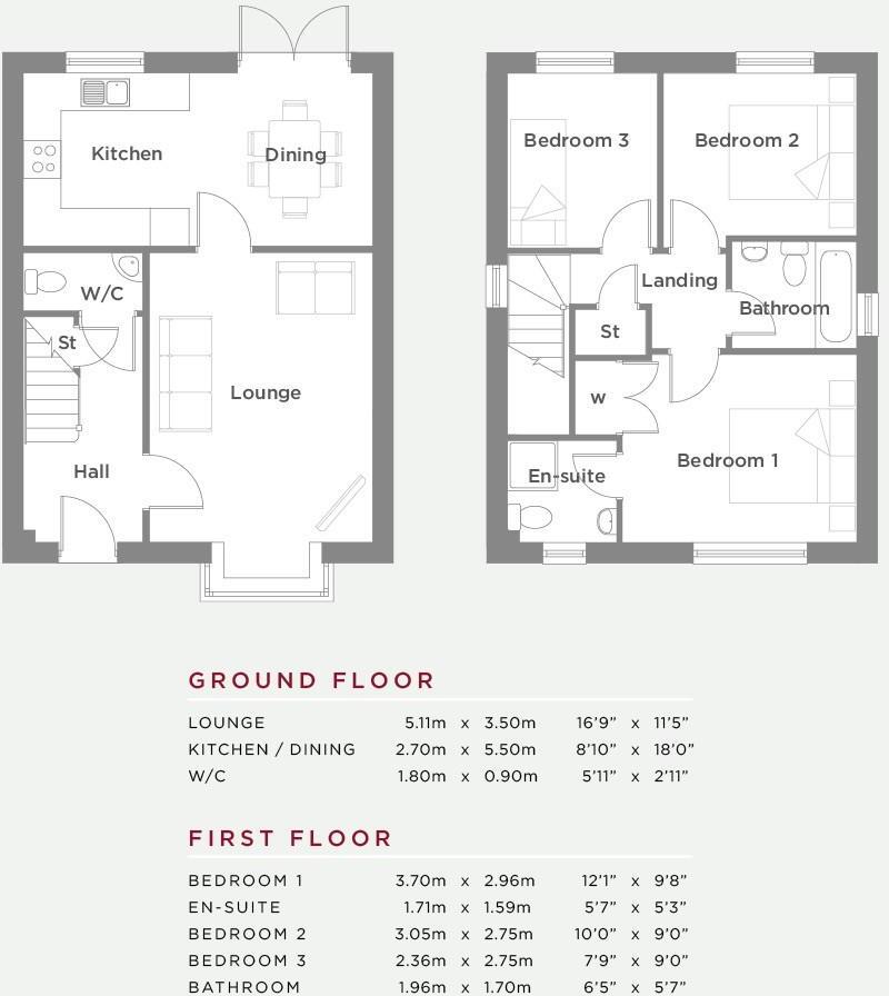 Plot 242, Miners Gate, Ellison Fold Way, Darwen floorplan