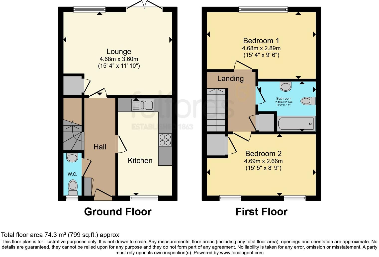 Great View, Chulmleigh, Devon, EX18 floorplan