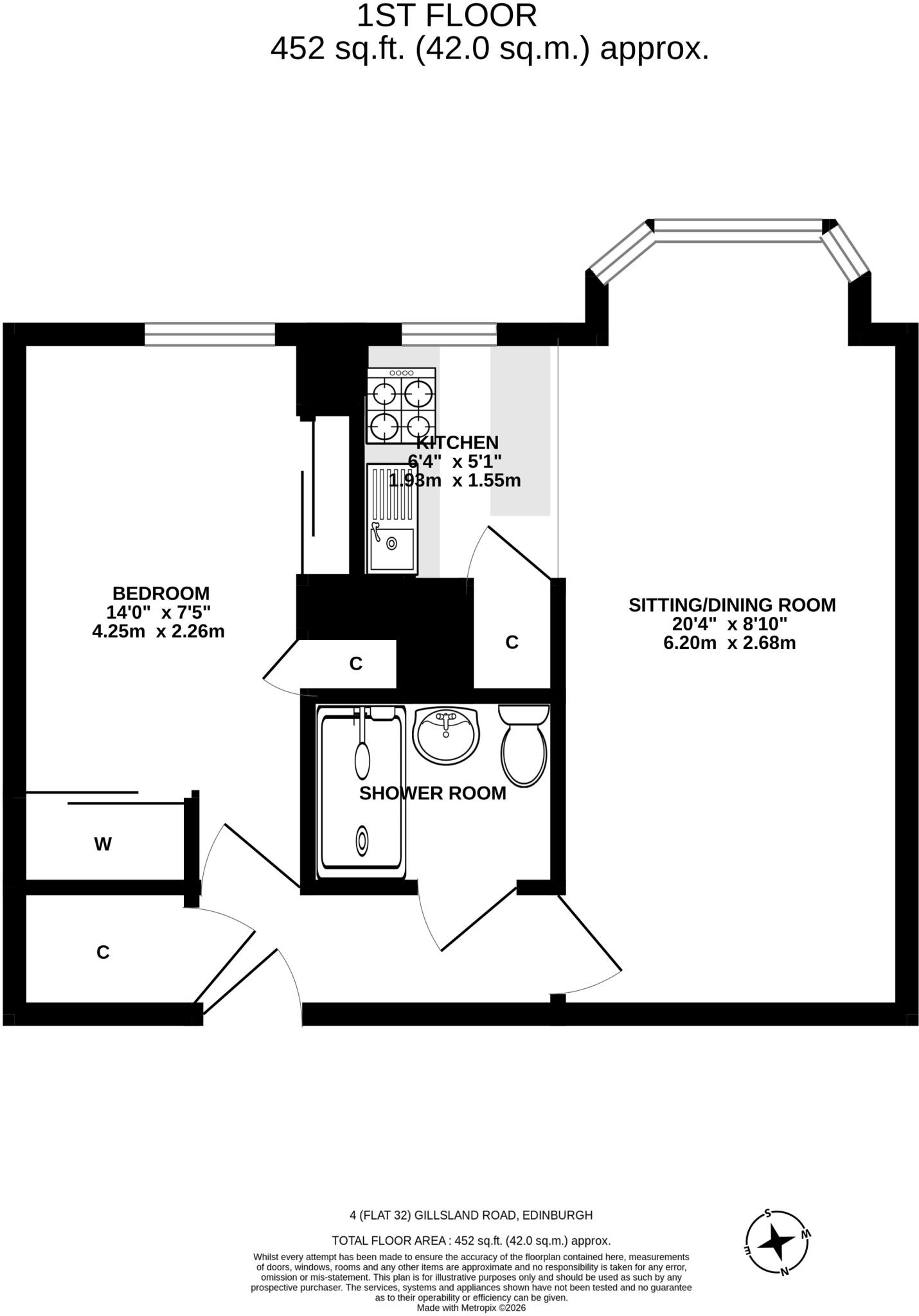 4/32 Gillsland Road, Merchiston, Edinburgh, EH10 floorplan
