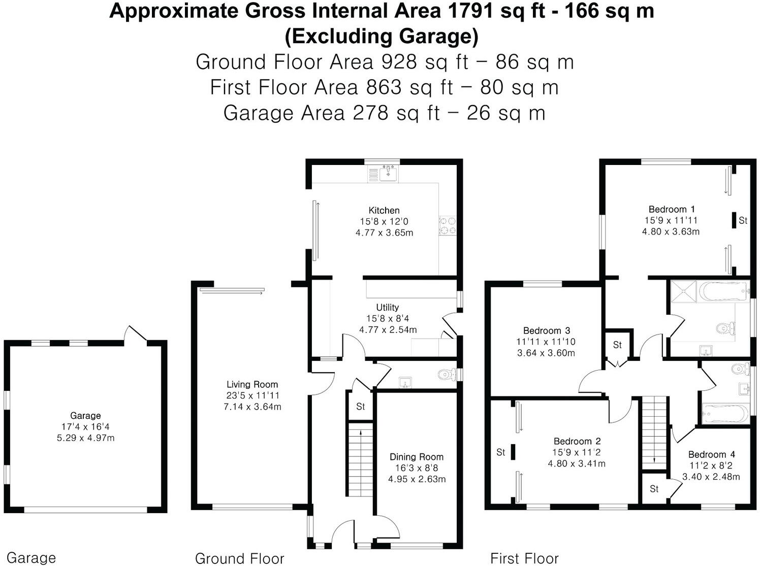 Oak Hill, Burpham, GU4 floorplan
