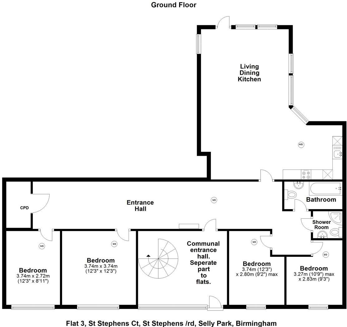 St. Stephens Road Selly Oak  B29 7SA floorplan