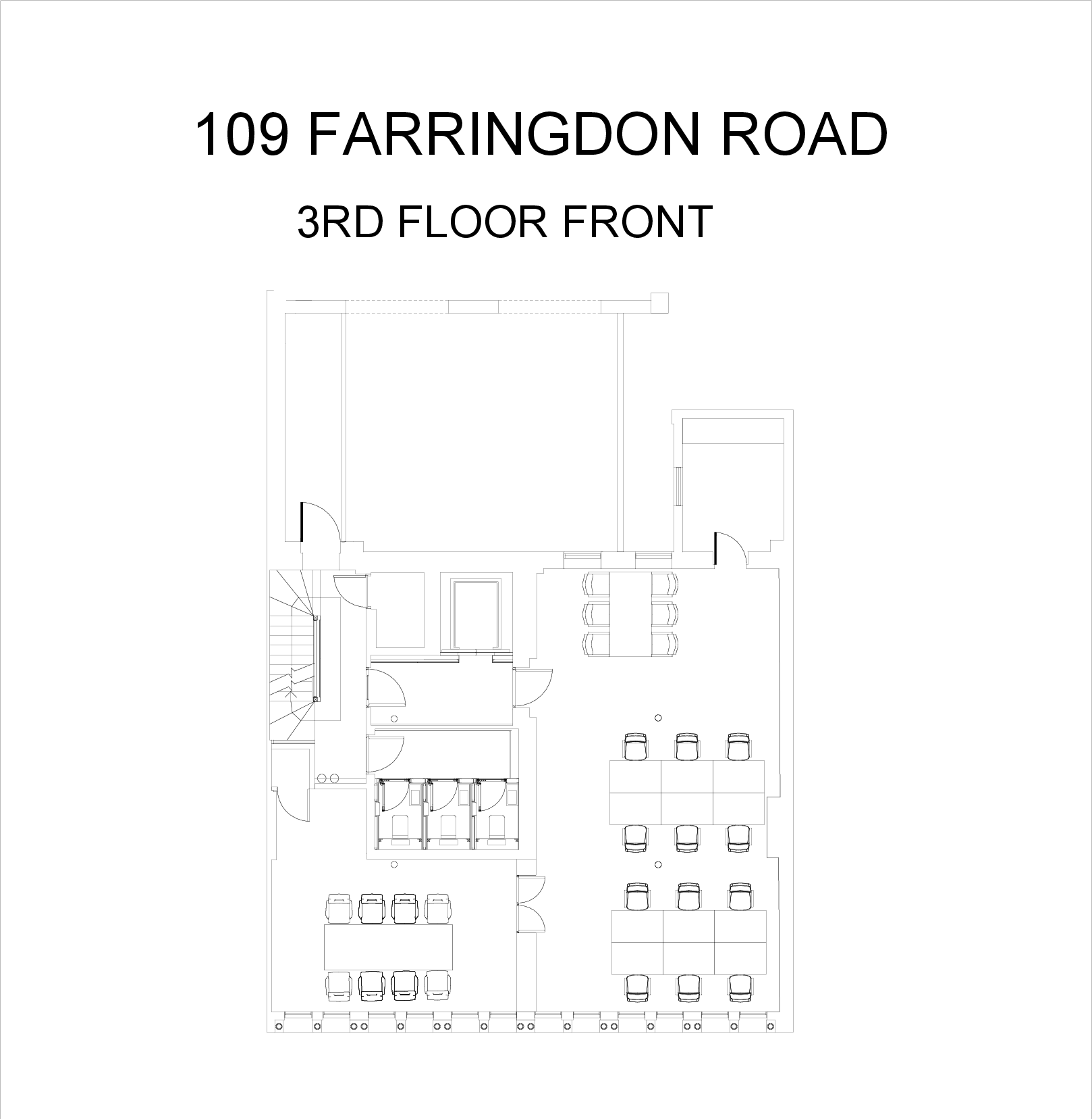 3rd floor front - Space Plan