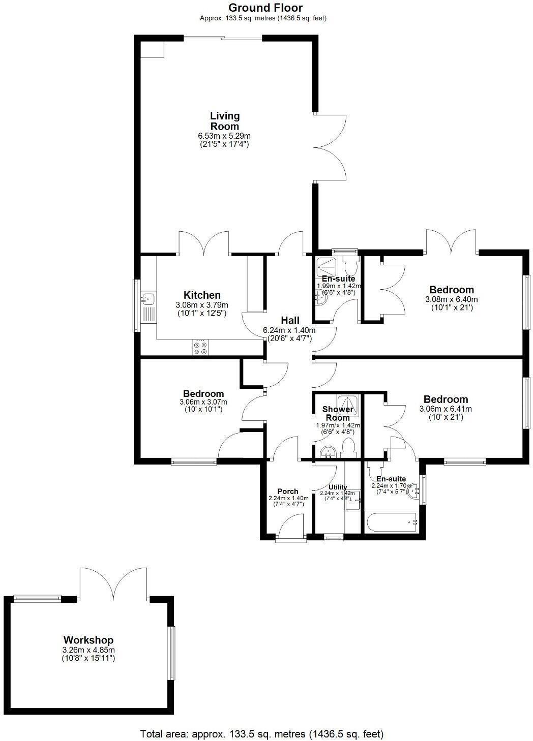 Germoe, Modern bungalow in convenient location floorplan