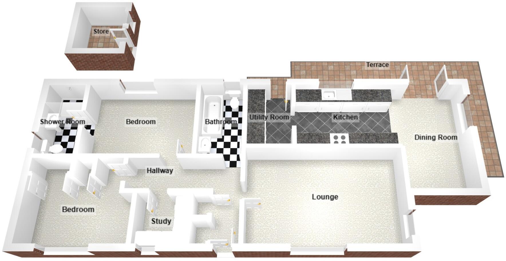 Cauldron Barn Road, Swanage, Dorset, BH19 floorplan