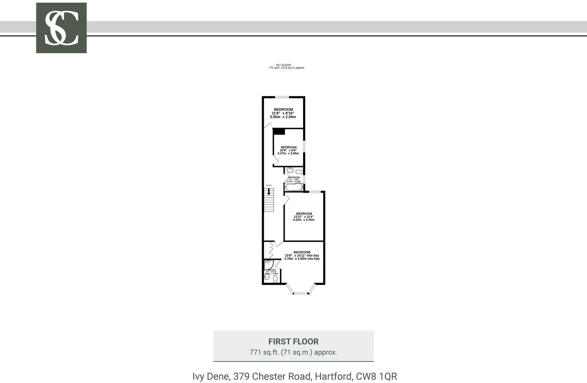 Ivy Dene, 379 Chester Road, Hartford, CW8 1QR floorplan