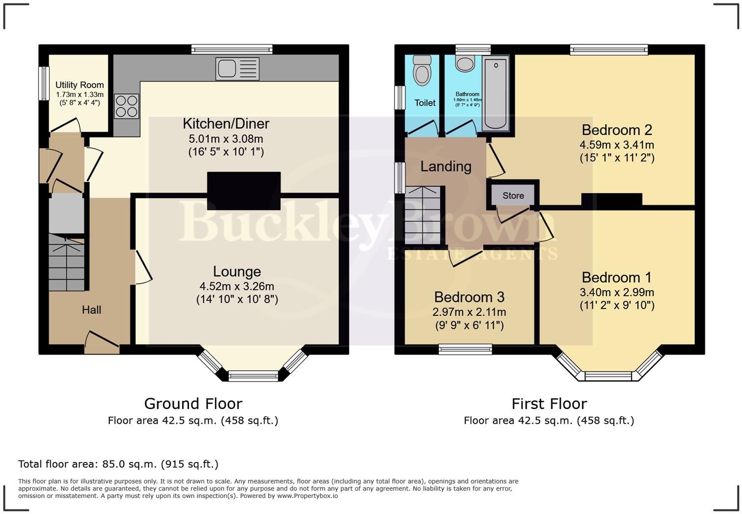 Madin Drive, Inkersall, Chesterfield floorplan