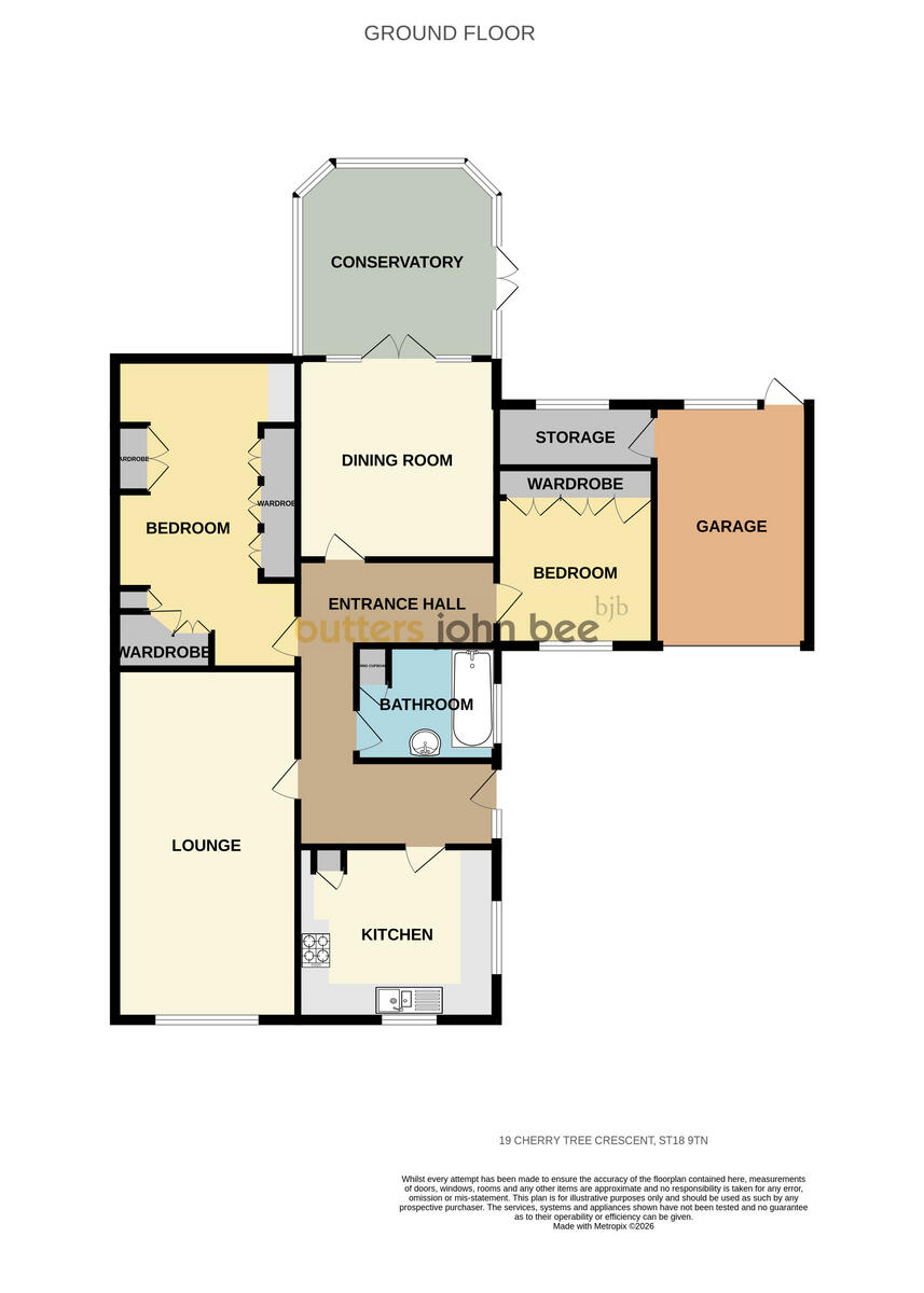 Cherry Tree Crescent, Stafford, ST18 9TN floorplan