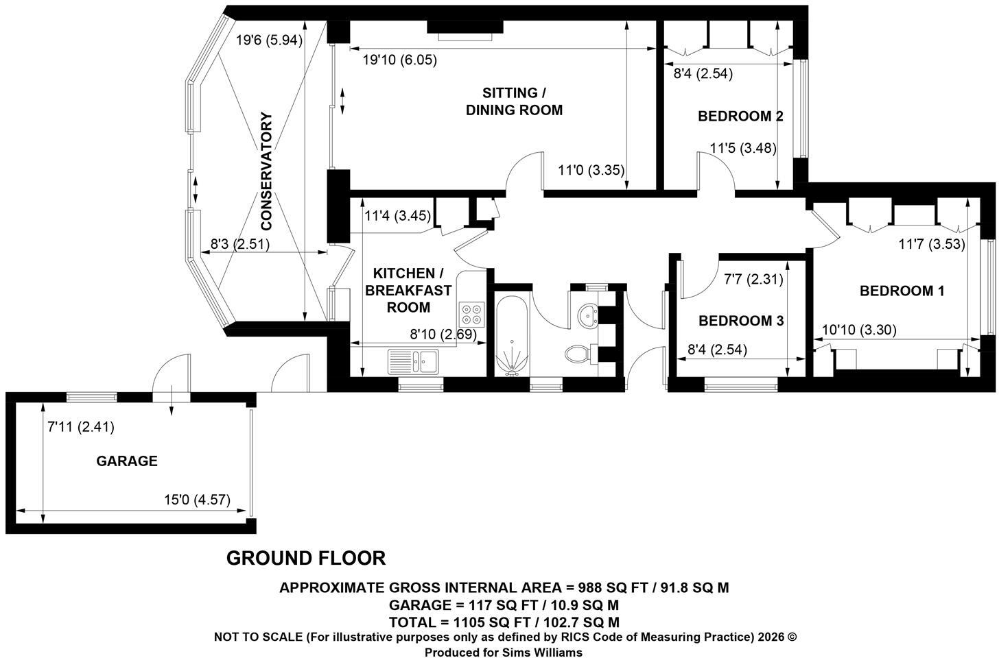 Melrose Close, Worthing floorplan