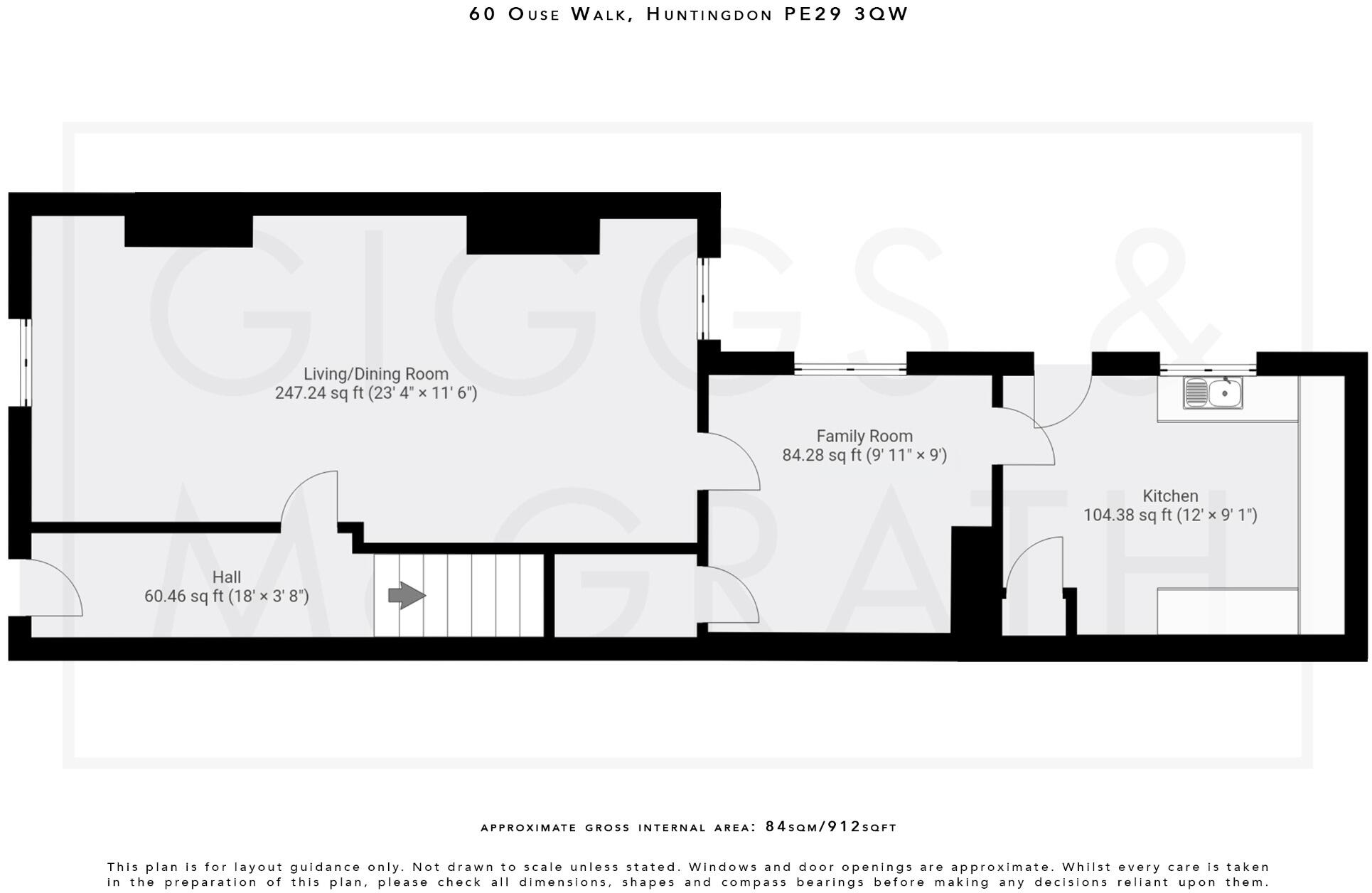 Ouse Walk, Huntingdon, Cambridgeshire, PE29 3QW floorplan