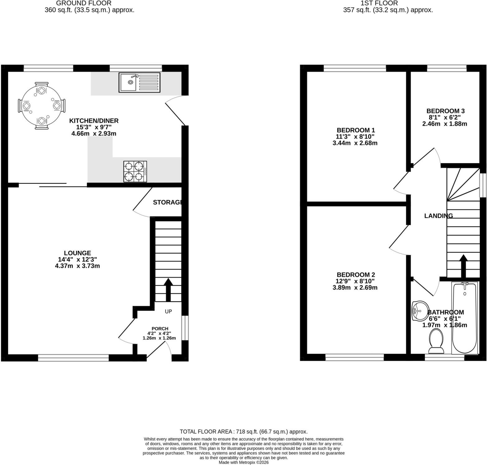 14 Little Meddow, Andreas, IM7 4HY floorplan
