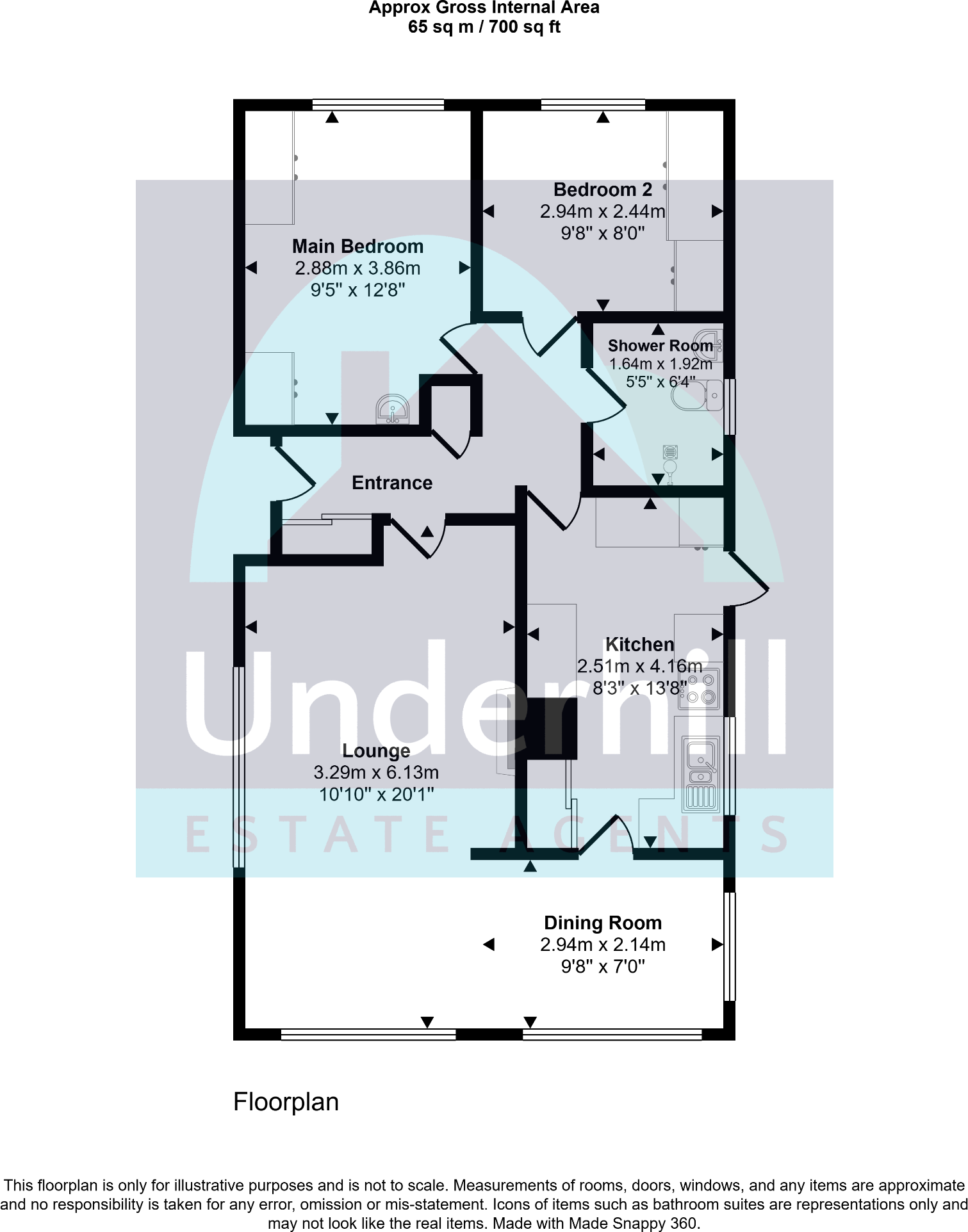 Cat and Fiddle Park Home, Clyst St Mary, Exeter floorplan