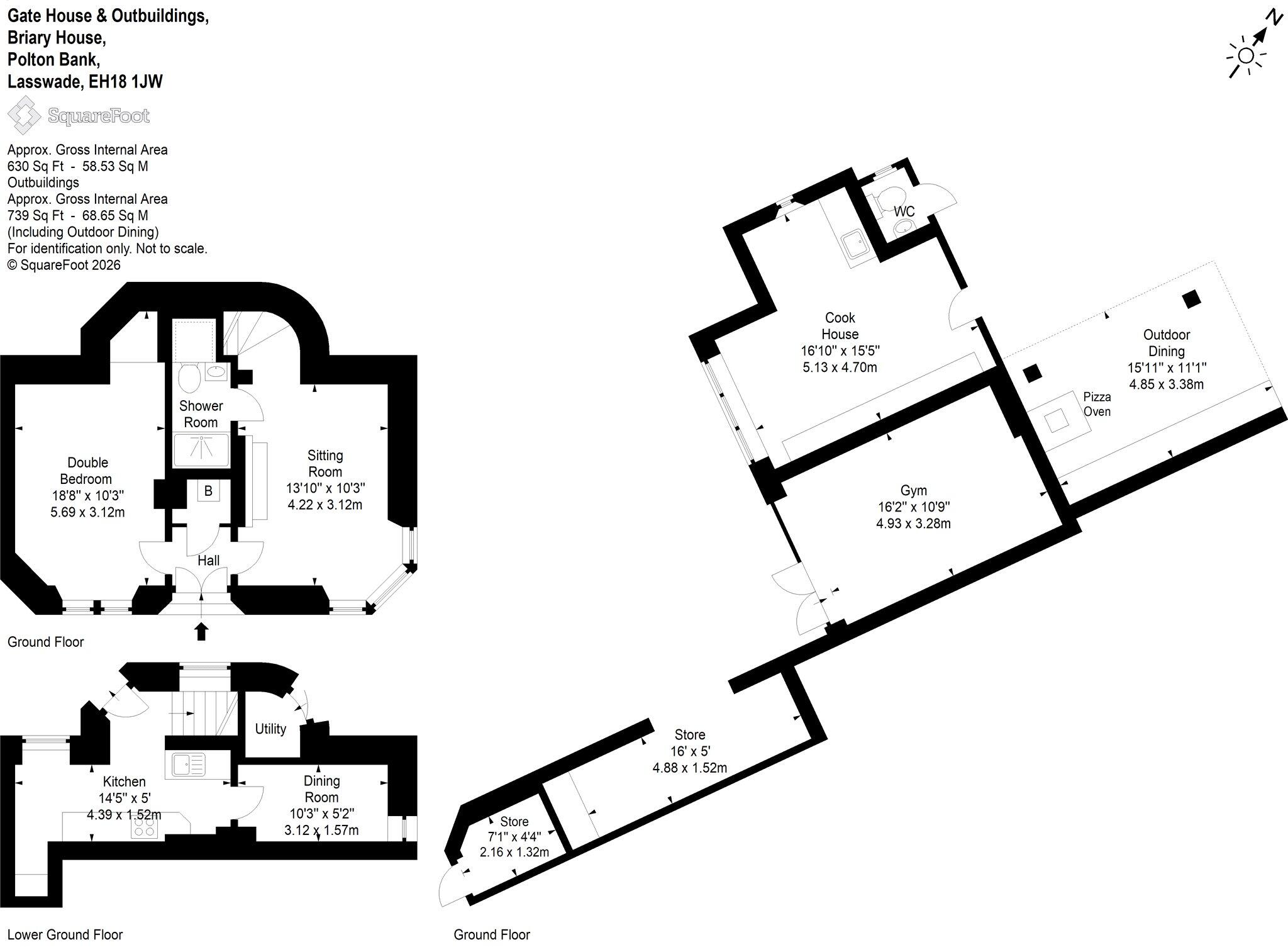 Briary House & Gate Lodge, 29 & 31 Polton Bank, Lasswade floorplan