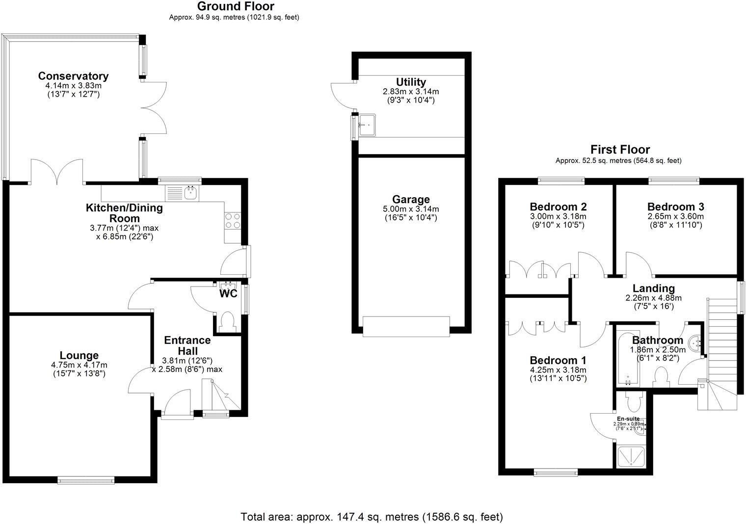 Elmtree Road, Ruskington, Sleaford, Lincolnshire, NG34 floorplan