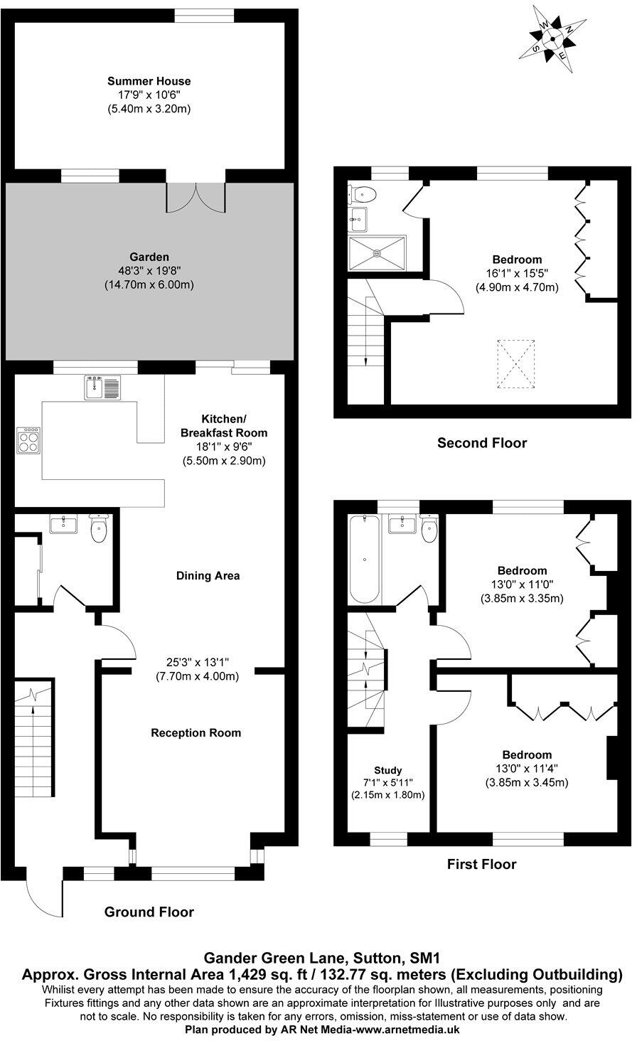 Gander Green Lane, Sutton, Surrey, SM1 floorplan