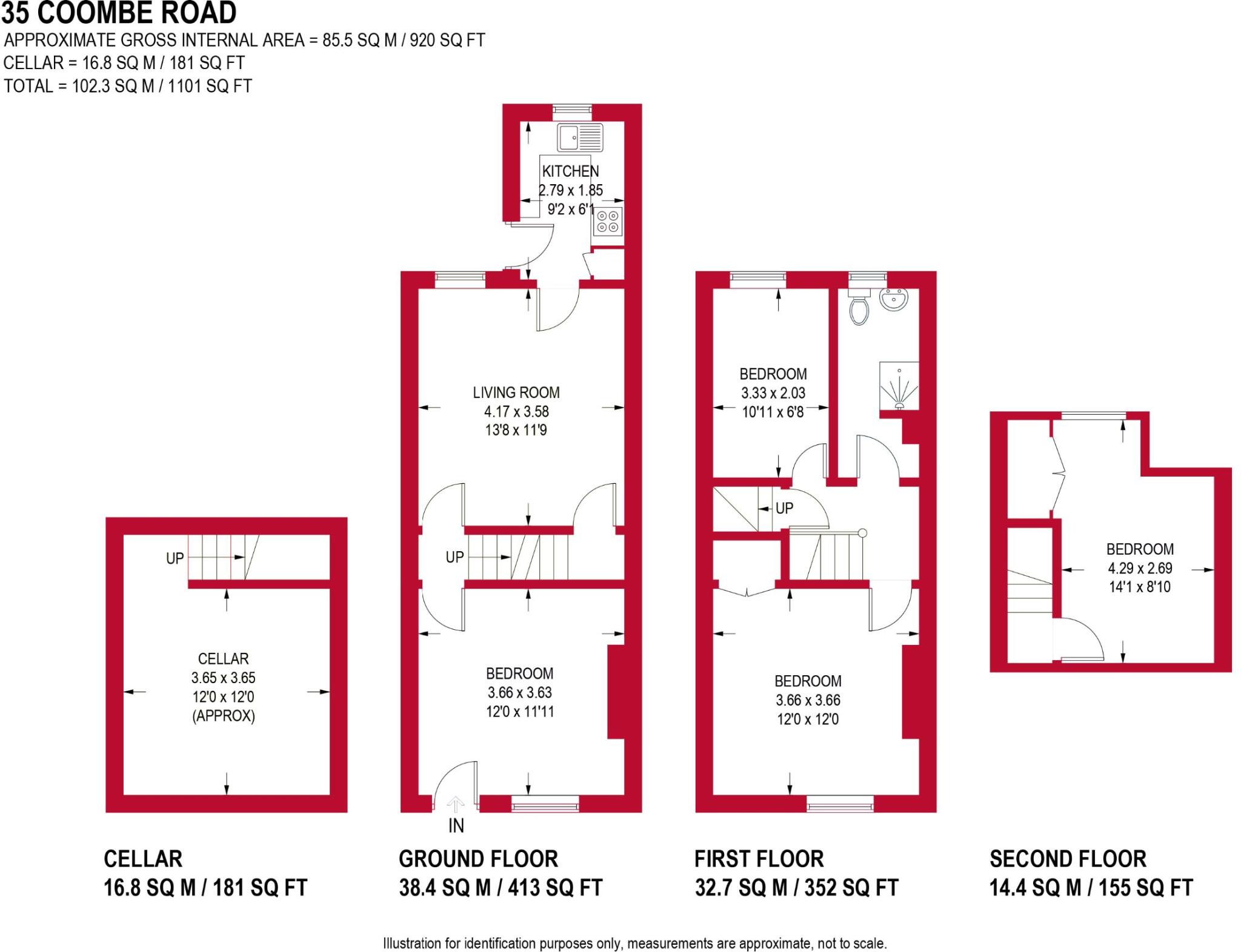 35 Coombe Road, Crookes floorplan