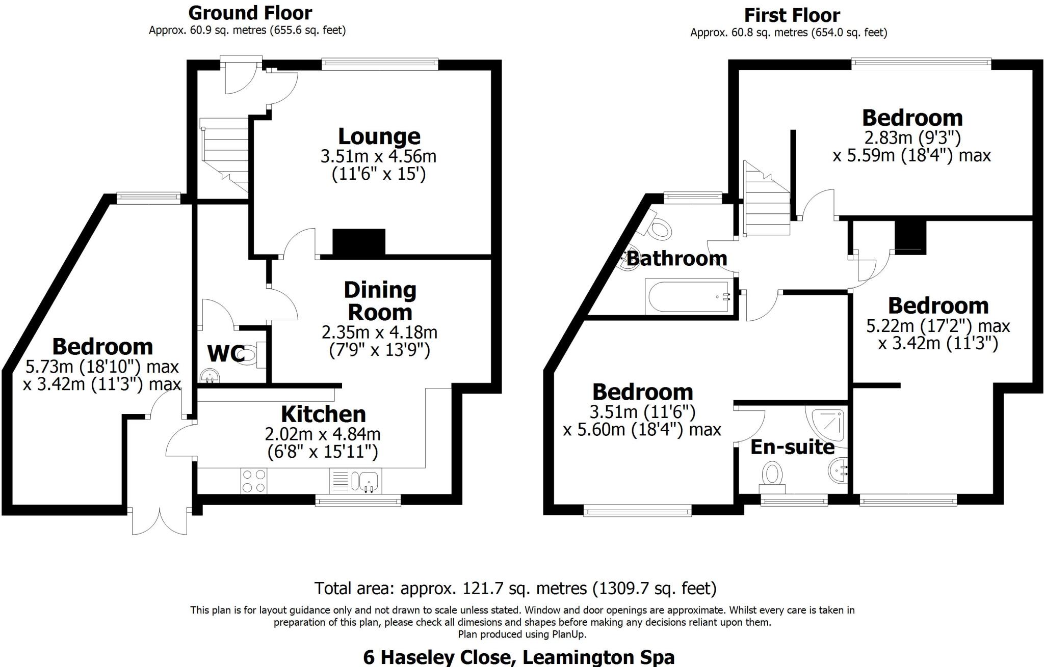 6 Haseley Close, Leamington Spa floorplan