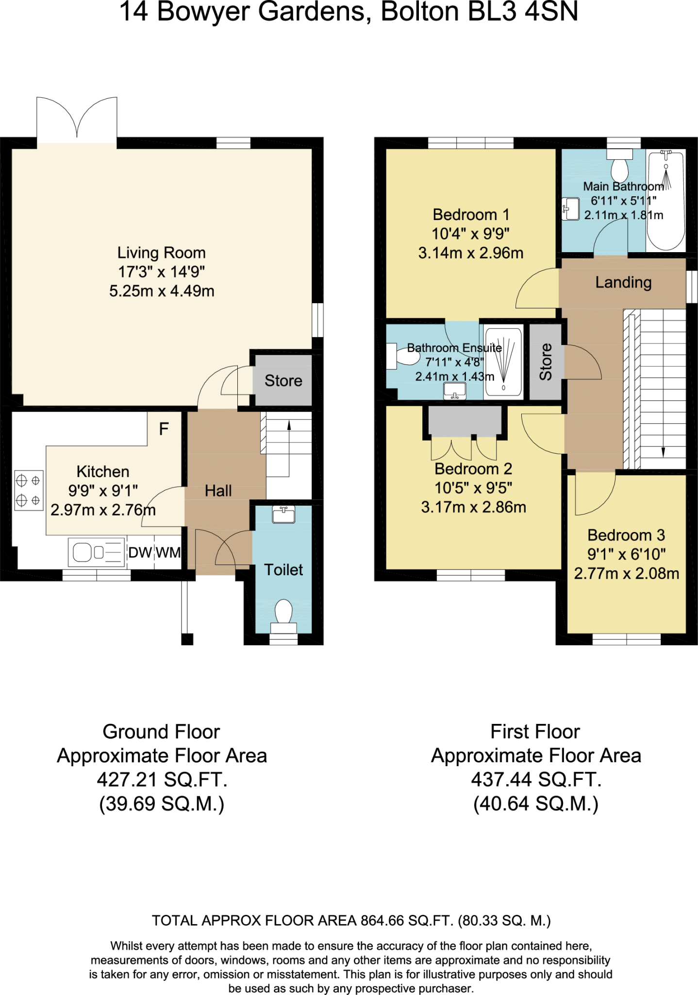 14 Bowyer Gardens, Bolton, BL3 4SN floorplan