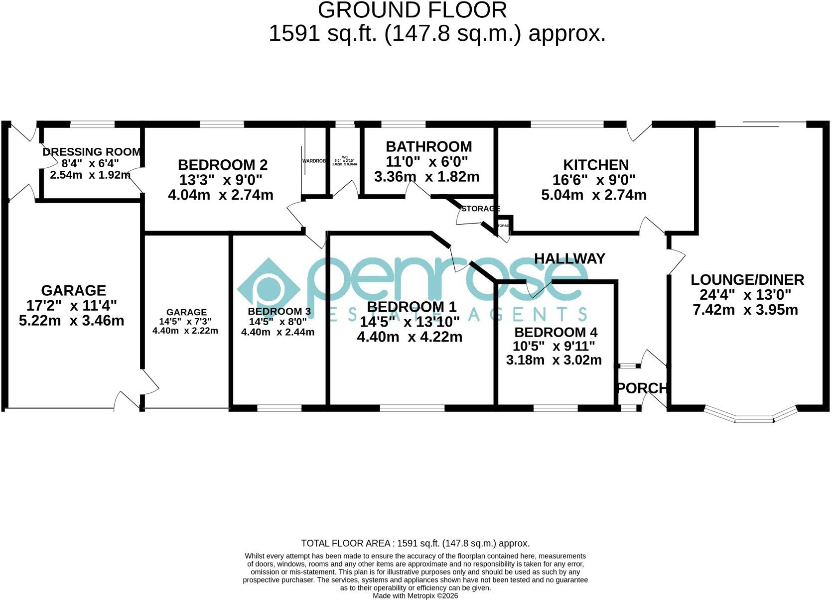 Durler Gardens, Luton, Bedfordshire, LU1 3TA floorplan