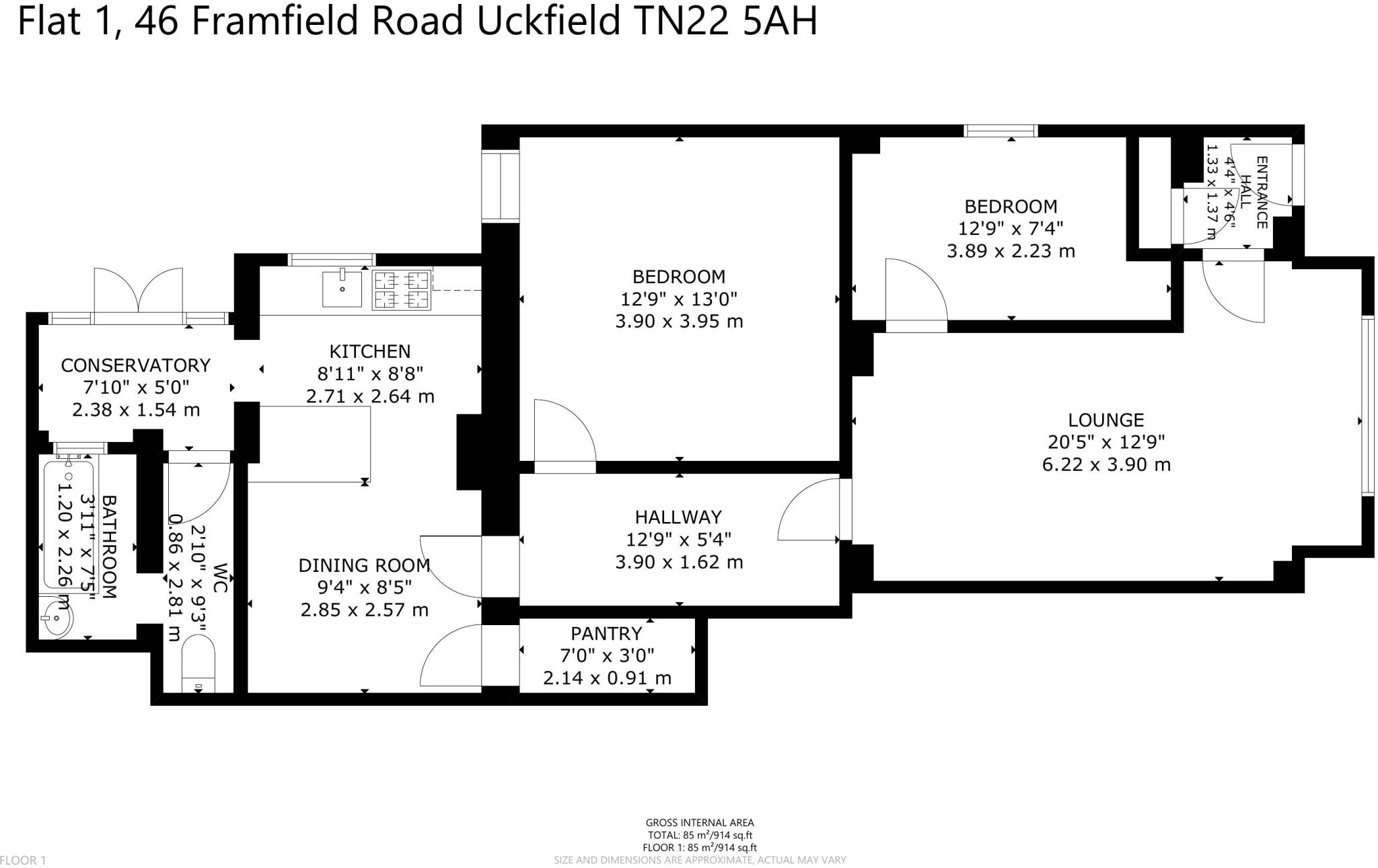 Framfield Road, Uckfield, East Sussex, TN22 floorplan