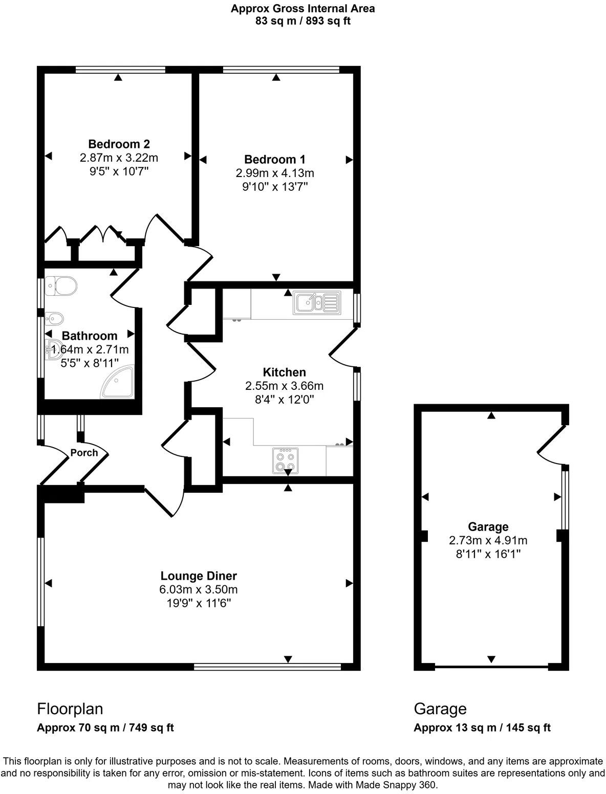 Parc Esmor, Rhyl, LL18 3NW floorplan