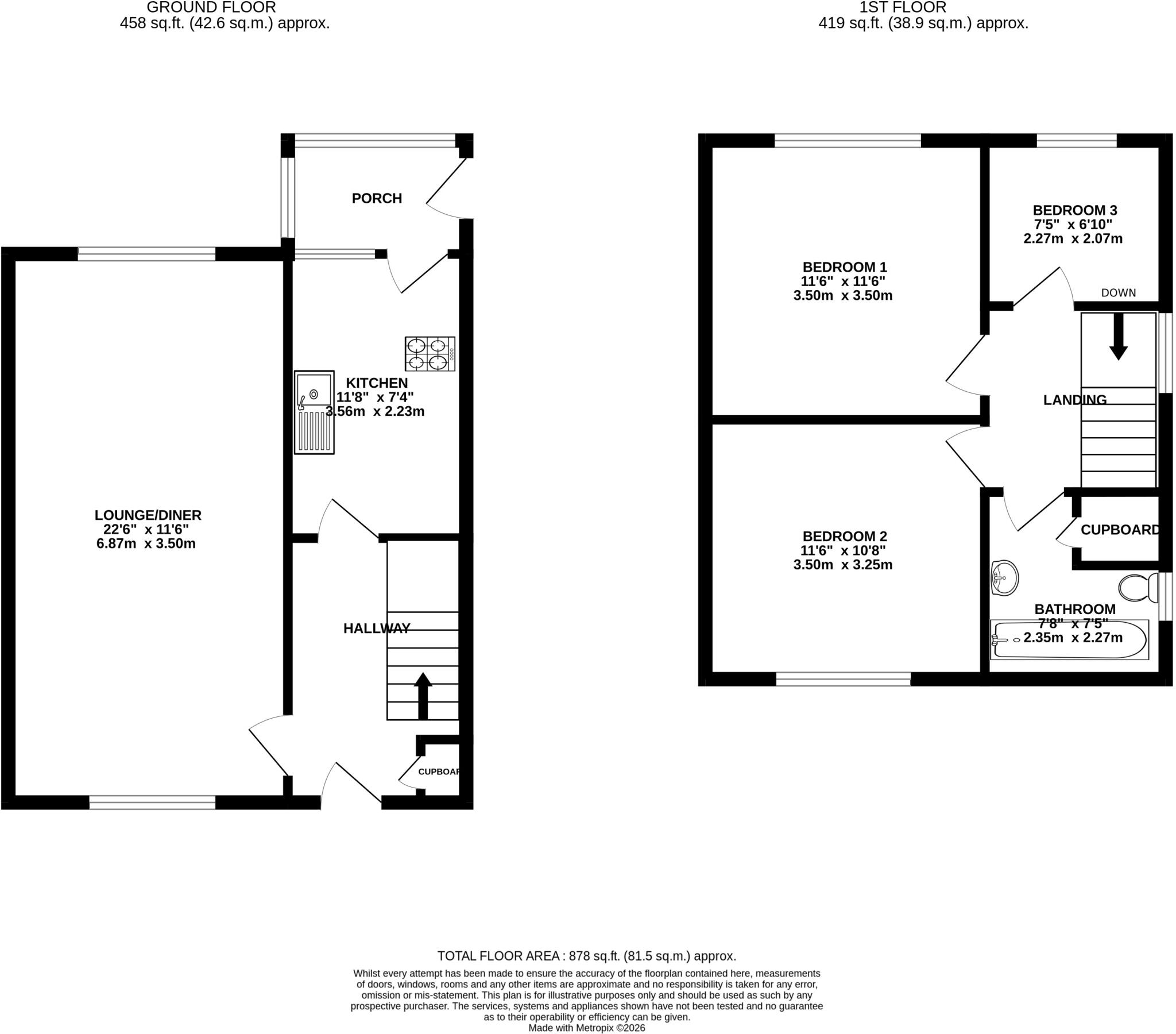38 Hawthorn Road, Sheffield, South Yorkshire S6 4LH floorplan