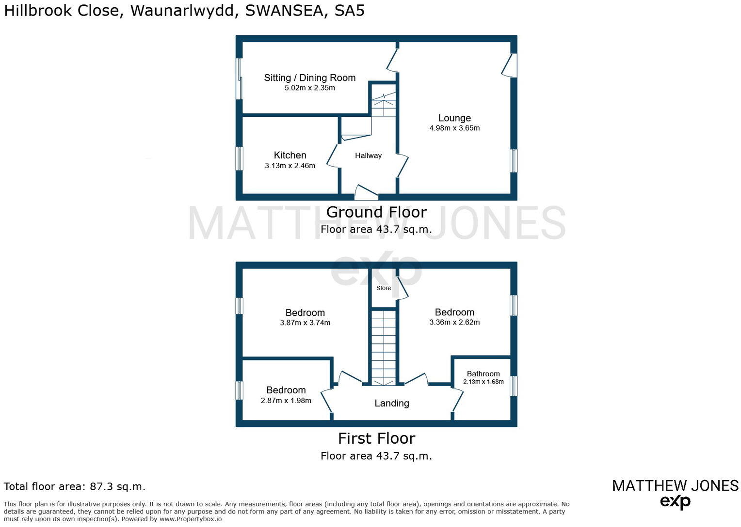 Hillbrook Close, Waunarlwydd, Swansea, SA5 4QD floorplan