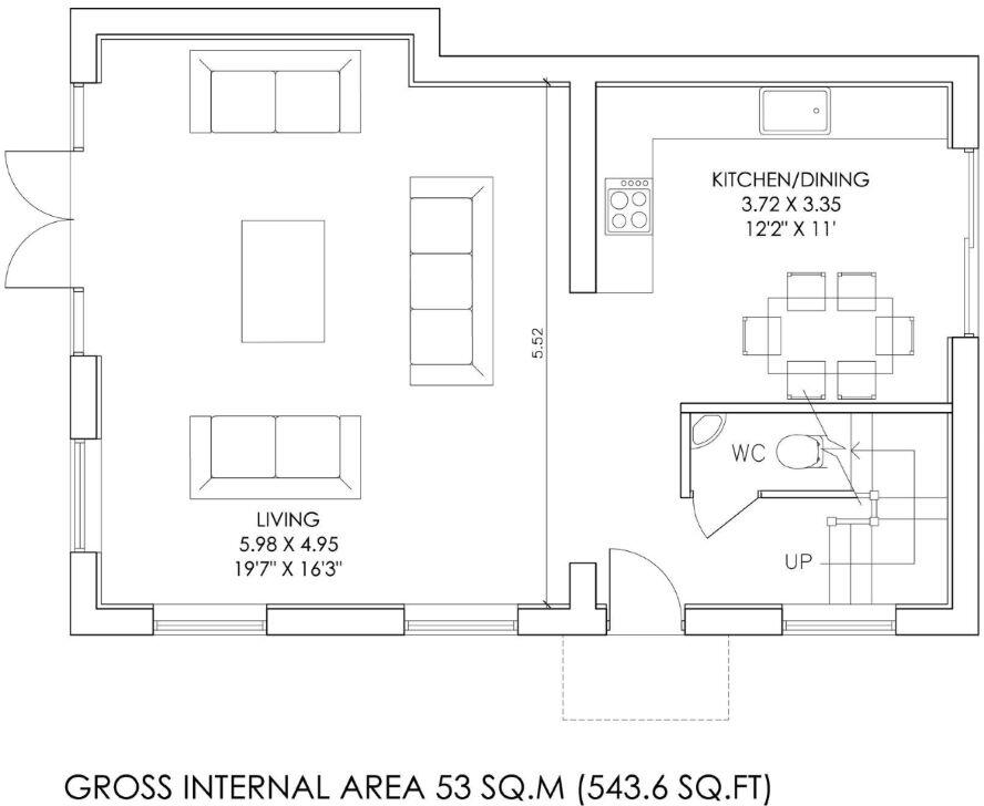 Glade Cottage, Woolborough Lane, Outwood, Surrey, RH1 5QR floorplan
