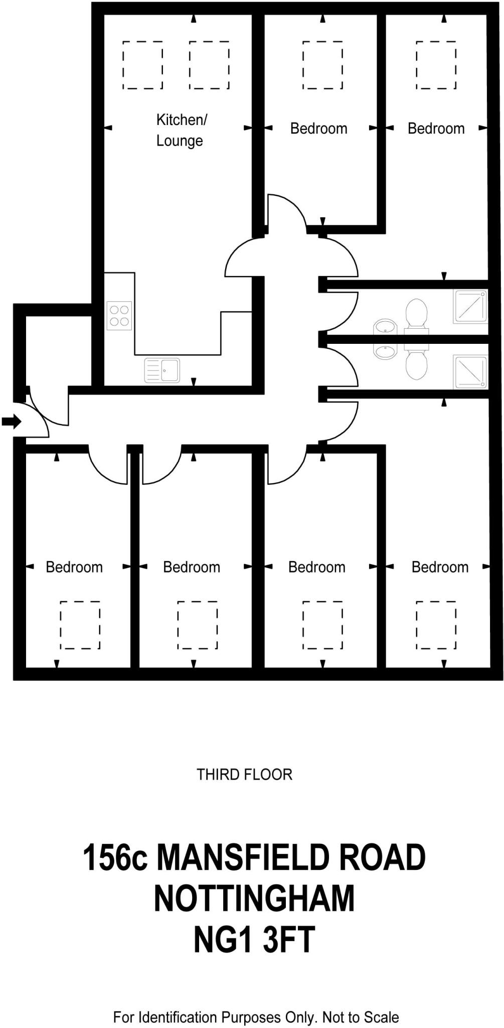 156c, Mansfield Road, NOTTINGHAM NG1 3HW floorplan