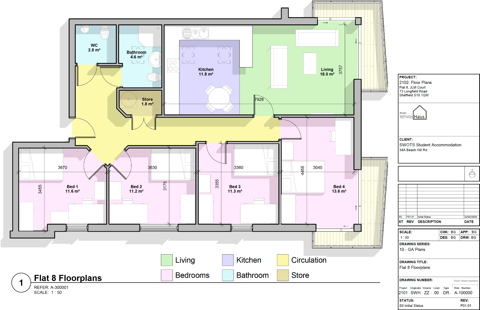4 BED STUDENT HOUSE SHARE - CROOKES floorplan