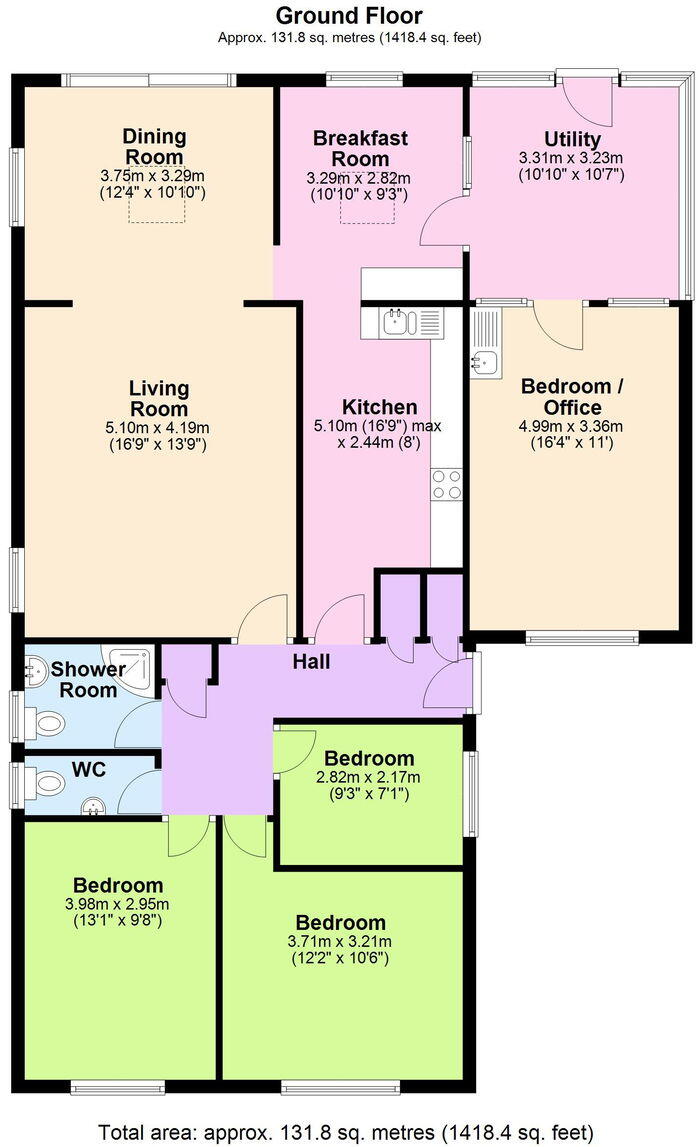 1.4 Miles From Etchingham Mainline Station in Hurst Green floorplan