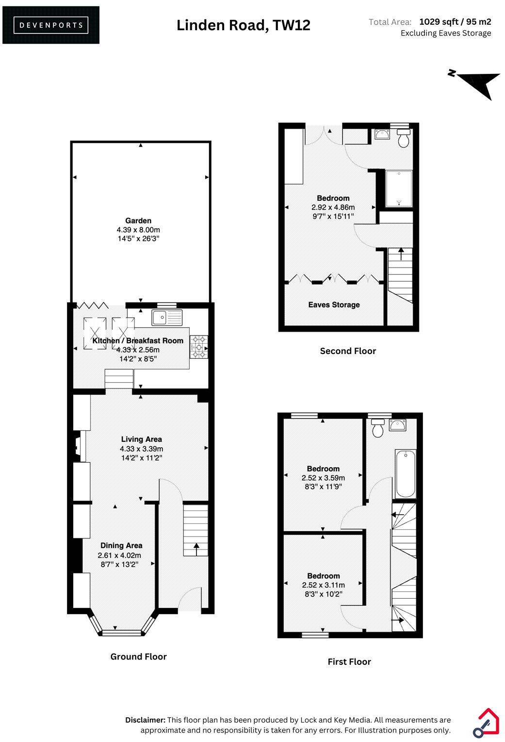 Linden Road, Hampton, TW12 floorplan