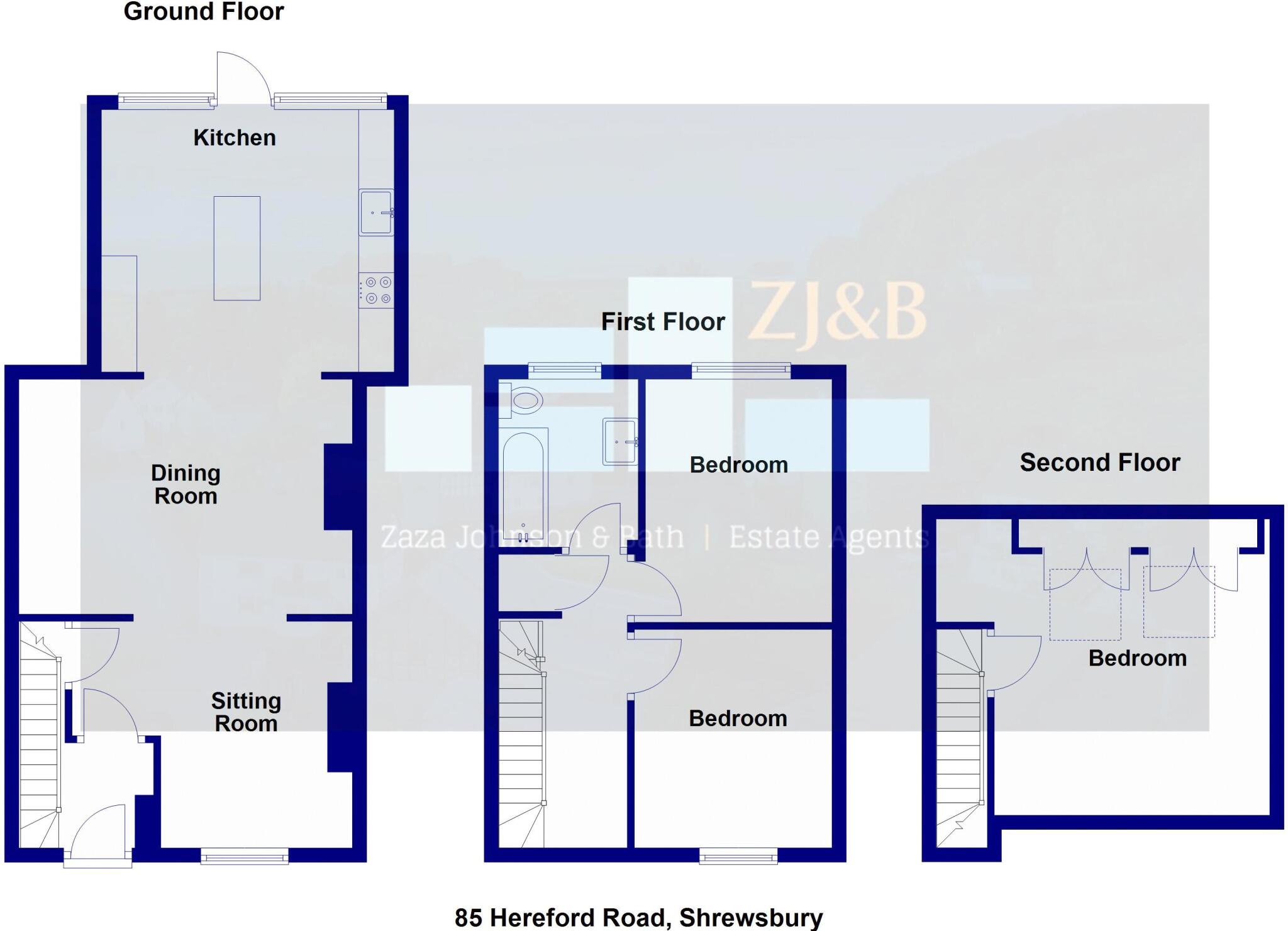 Hereford Road, Belle Vue, Shrewsbury, SY3 7QY floorplan