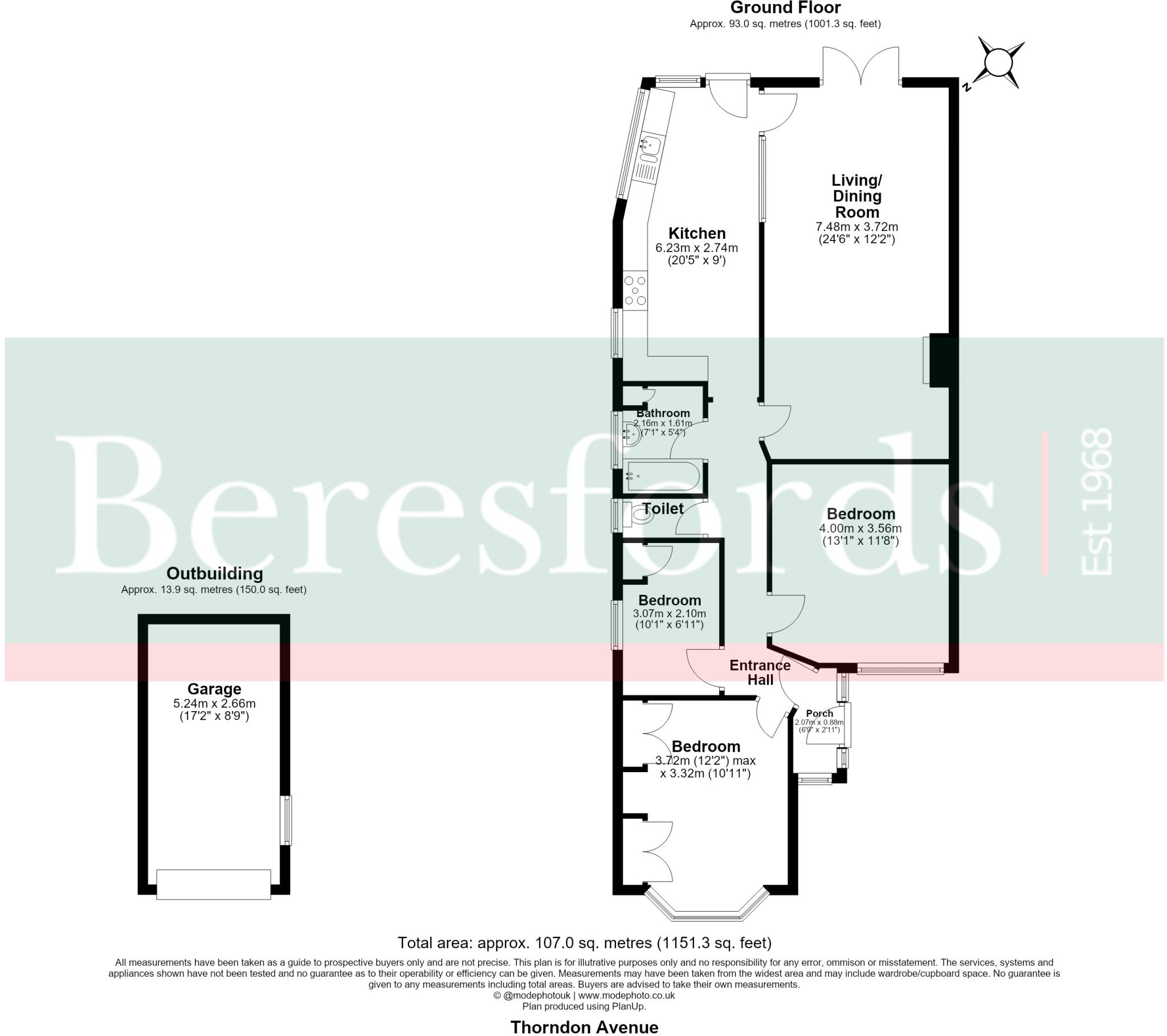 Thorndon Avenue, West Horndon, CM13 floorplan