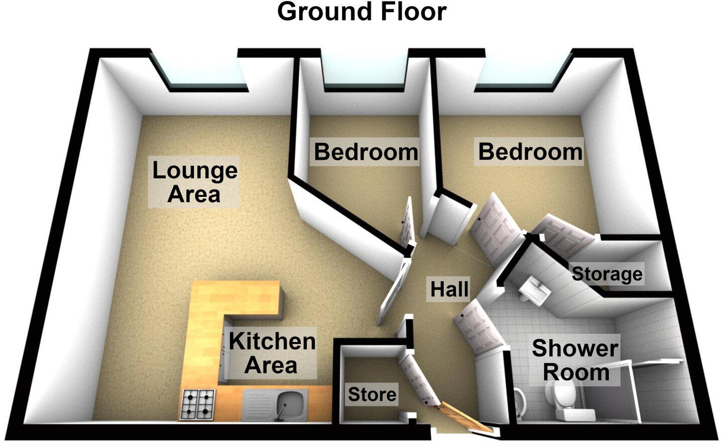 Apartment 14, Alexandra Mill, Mill Street, Uppermill OL3 6NA floorplan
