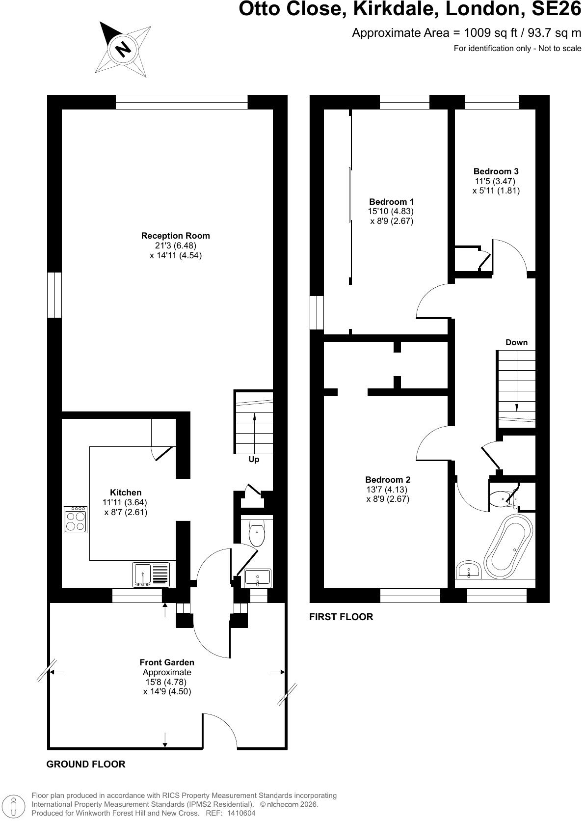 Otto Close, Kirkdale, London, SE26 floorplan