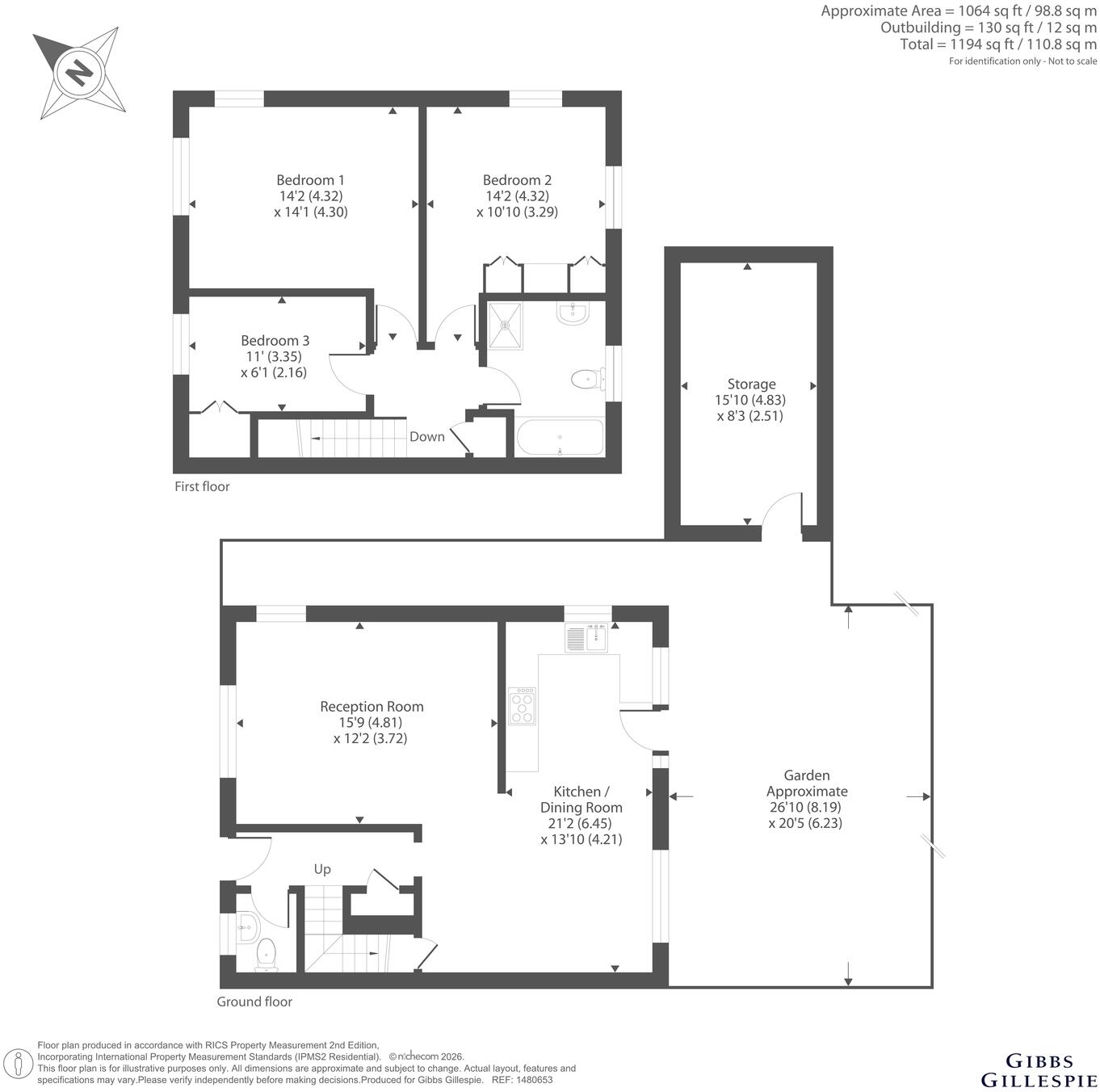 Flag Walk, Pinner floorplan