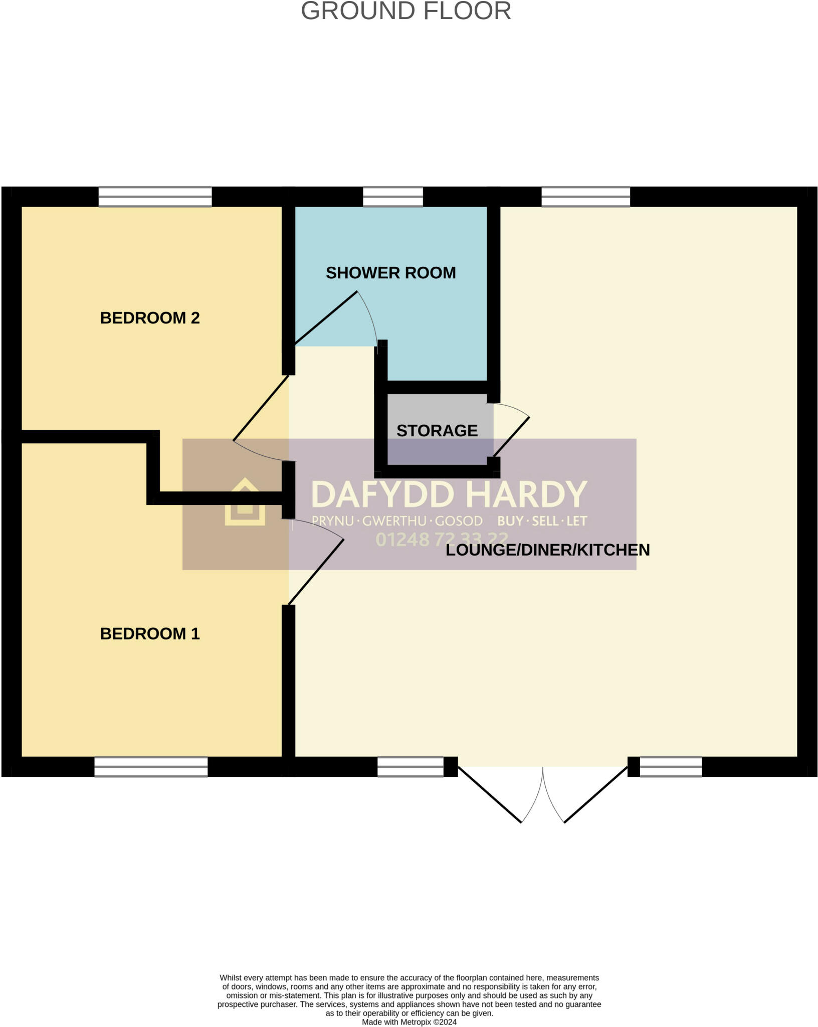 Glan Gwna Lodge, Caeathro, Gwynedd, LL55 floorplan
