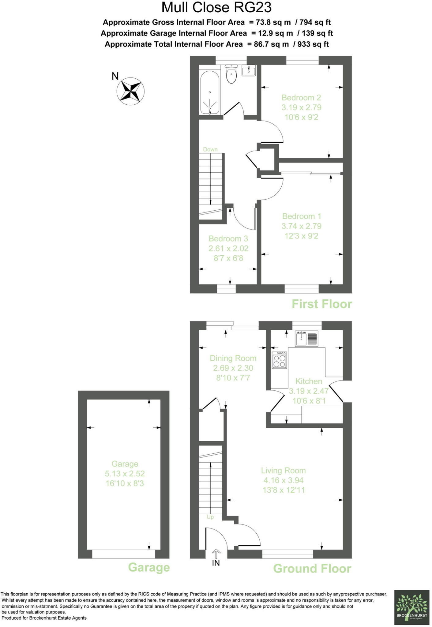 Mull Close, Oakley, Basingstoke, RG23 7LQ floorplan