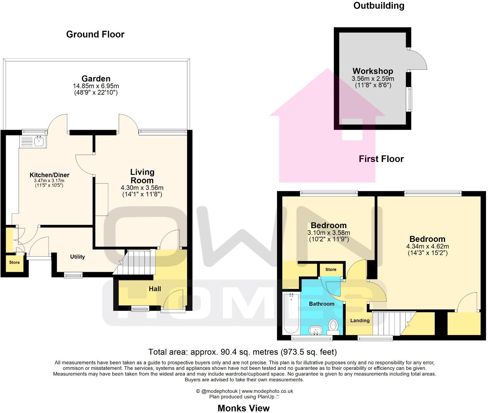 Monks View, Stevenage, Hertfordshire, SG2 floorplan
