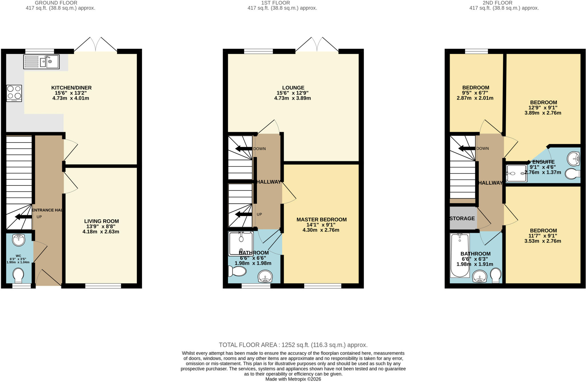 39  Grosvenor Road, York, YO30 7EP floorplan