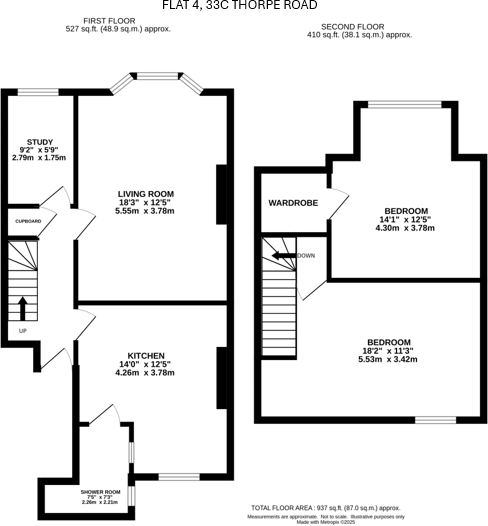 33C Thorpe Road, Norwich, Norfolk NR1 1UH floorplan