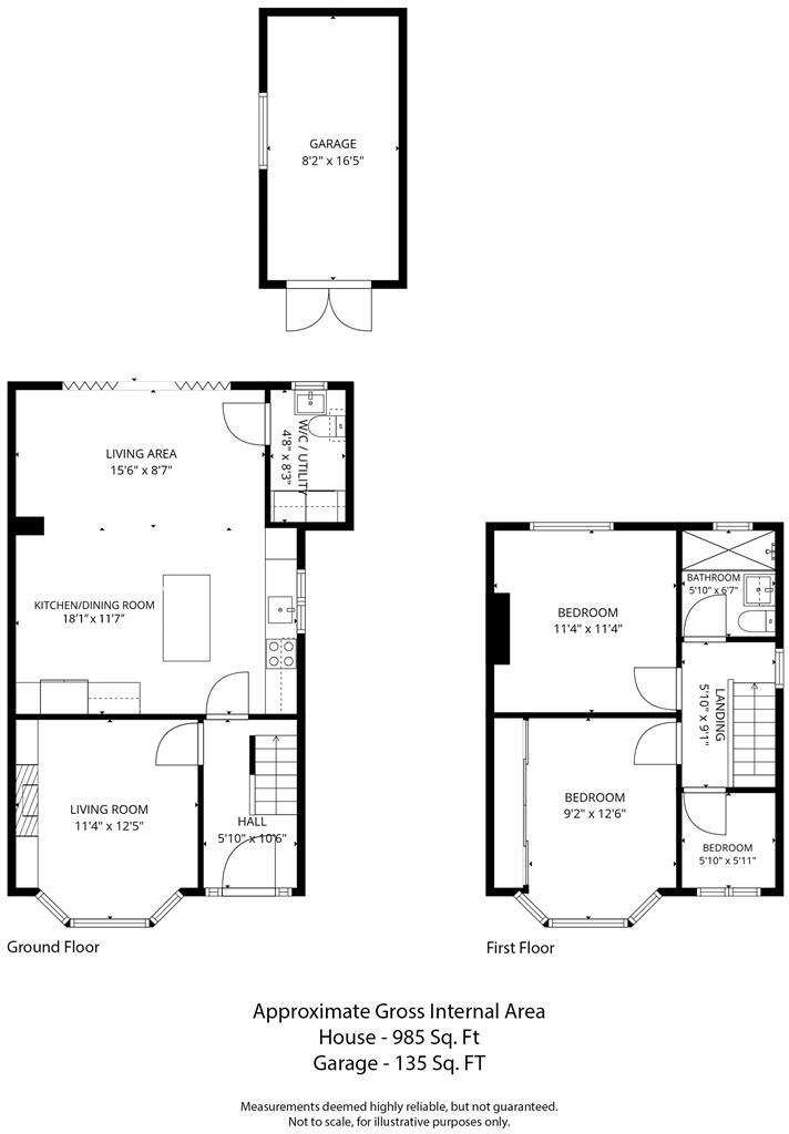 Malvern Avenue, Rugby floorplan