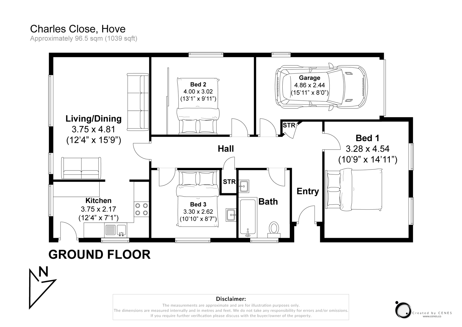 Charles Close, Hove floorplan